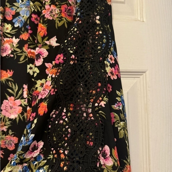 Sheer Floral Open Front Kimono Style Blouse - Picture 4 of 6